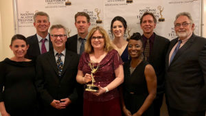 WPSU team holding an Emmy Award