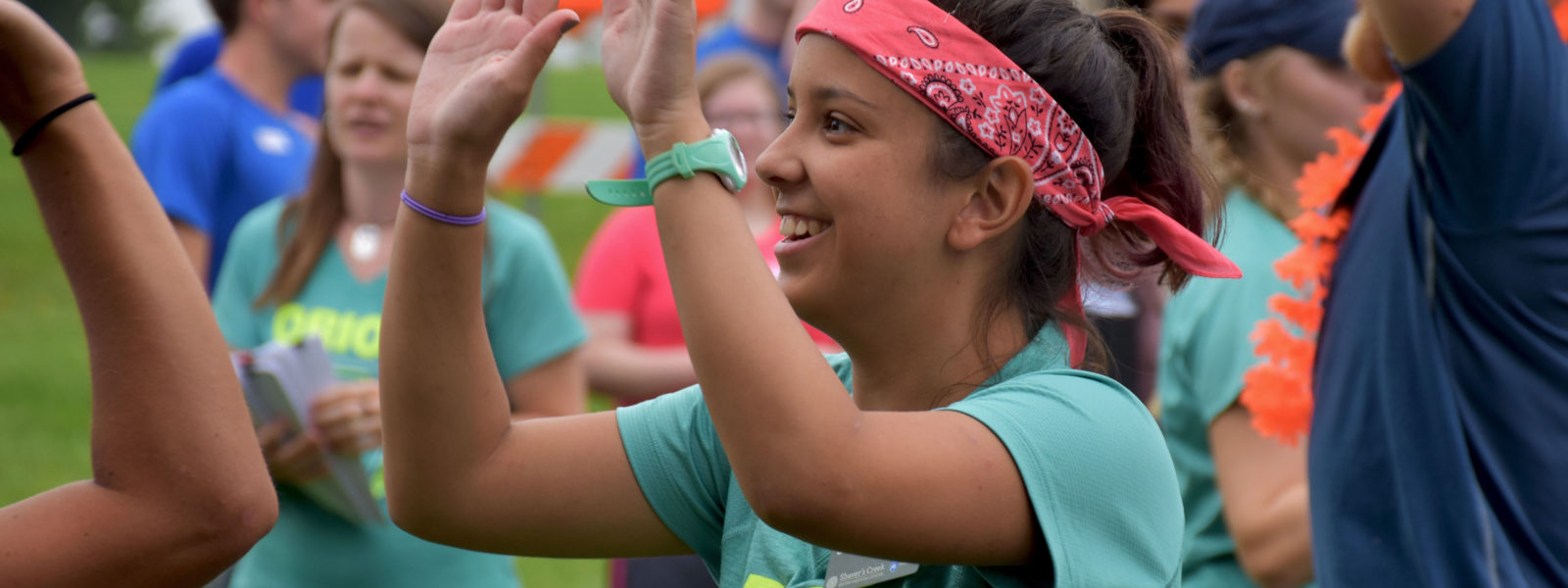 Campers smiling at Shaver's Creek Environmental Center